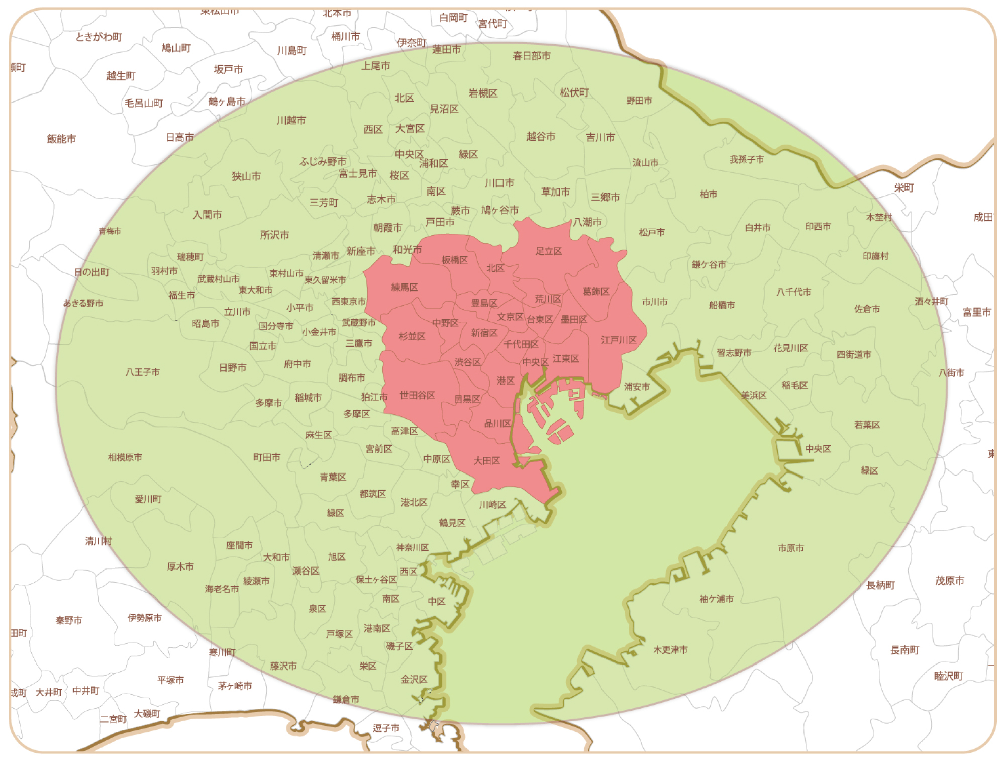 配達可能エリア地図